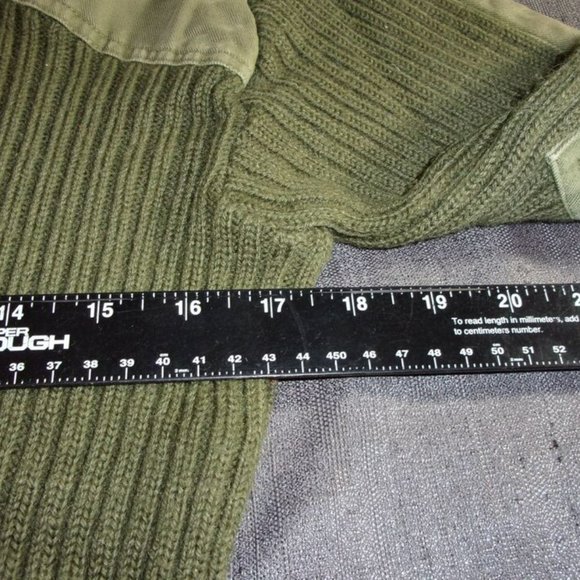 sz95-105 R USMC MARINE CORP WOOLY PULLY SWEATER 100% Wool OLIVE GREEN EC 1591 - Picture 6 of 11